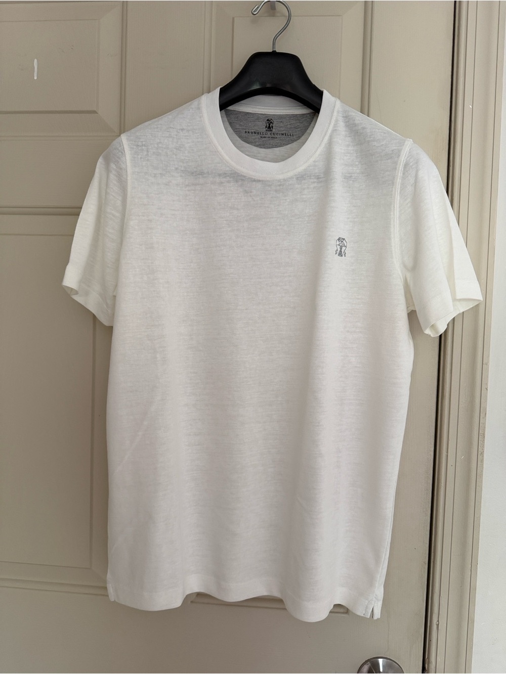 Ralph Lauren White Short-Sleeve Crewneck Tee with Subtle Logo